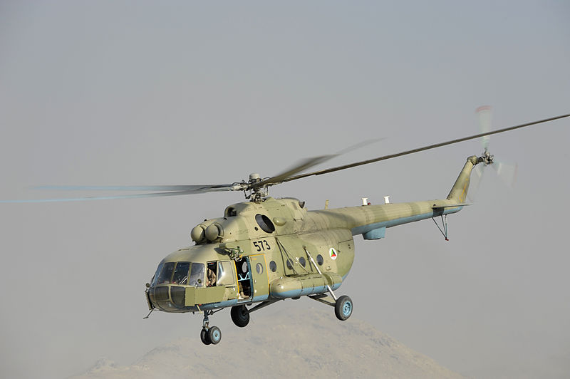 The Mi-17 has been instrumental in providing for Afghan security. Mi-17 Helicopter of the Afghan Air Force (AAF). Photo by US Air Force MSgt Keith Brown, 25 Nov 2008