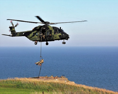 Finnish SOF conduct helicopter training during Night Hawk 18 exercise in Denmark in September 2018. Photo by provided by Jaro Kesanen, Finnish Army.