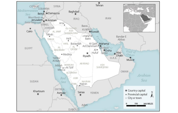 Map of Saudi Arabia