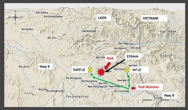Mission Map for Spike Team Tiger MACV-SOG